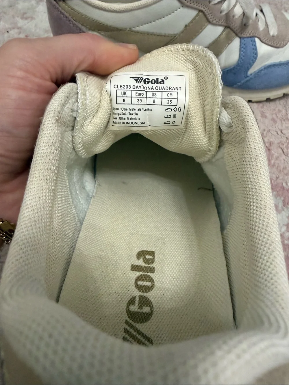Gola Women's Colorblock Sneakers in Blue, Mauve and Beige